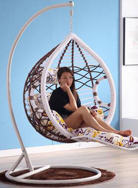吊篮藤吊椅子内秋千家鸟巢椅摇篮51997椅单双懒人阳用台户室外吊