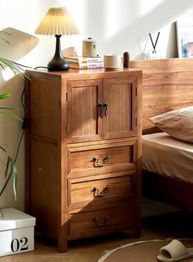 5型边几角几实木茶柜茶小水柜茶室边角柜床头N柜储子新中式95218