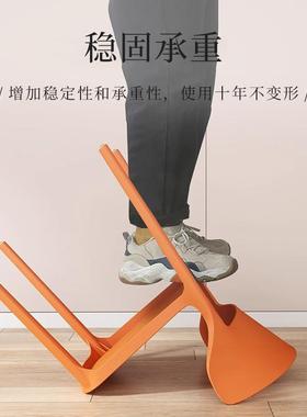 家用代塑料餐桌子商用餐椅加厚凳20416子椅餐休闲现简约小型厅靠