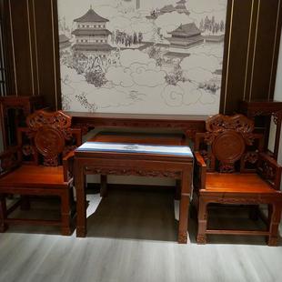 中堂套中式 案实木供桌件台案FOL几八六仙条桌太师椅南榆木供台