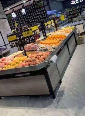 水果货架鲜不锈蔬货架超市果蔬展示架商用生中菜RWQ岛堆钢头水果