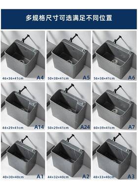 ?灰色板大理石纹陶瓷户拖间把池阳台ILJ家用拖布池卫生外别岩墅墩