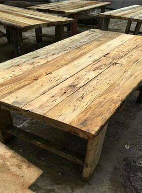 实木木边老板榆桌面隔板货架61505木木板桌椅自然整板