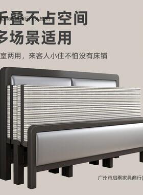 折叠床加加固家用双床单人板简易午休铁人床出72128租房厚成人经