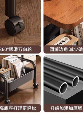 发移动双层茶可几小推车边几客厅沙收纳62998带轮桌卧室置物架小