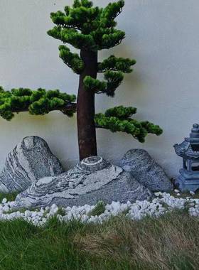 日式枯山石白沙庭院景观假石头新中式水造山景石头雪浪87757石片