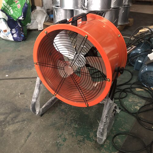 JN趴地16寸移动排风机厨房工业抽风手提风机厨房岗位圆筒通风机