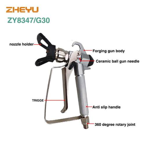 电商ZY8347/G30无气喷枪通用款涂料油漆喷漆喷嘴喷头喷漆机