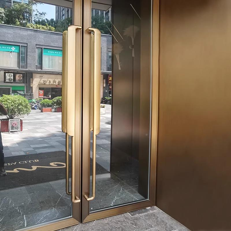 中式大门拉手玻璃门拉手心实不锈钢门手豪华酒大门推店拉拉手1门
