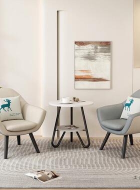 阳台沙桌椅三件红套茶组合休闲区布置小发套装轻奢网一YCI桌两椅