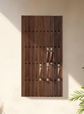 老榆木墙挂衣架琴钢键衣帽架玄关挂衣区置架71470门口入物户上挂