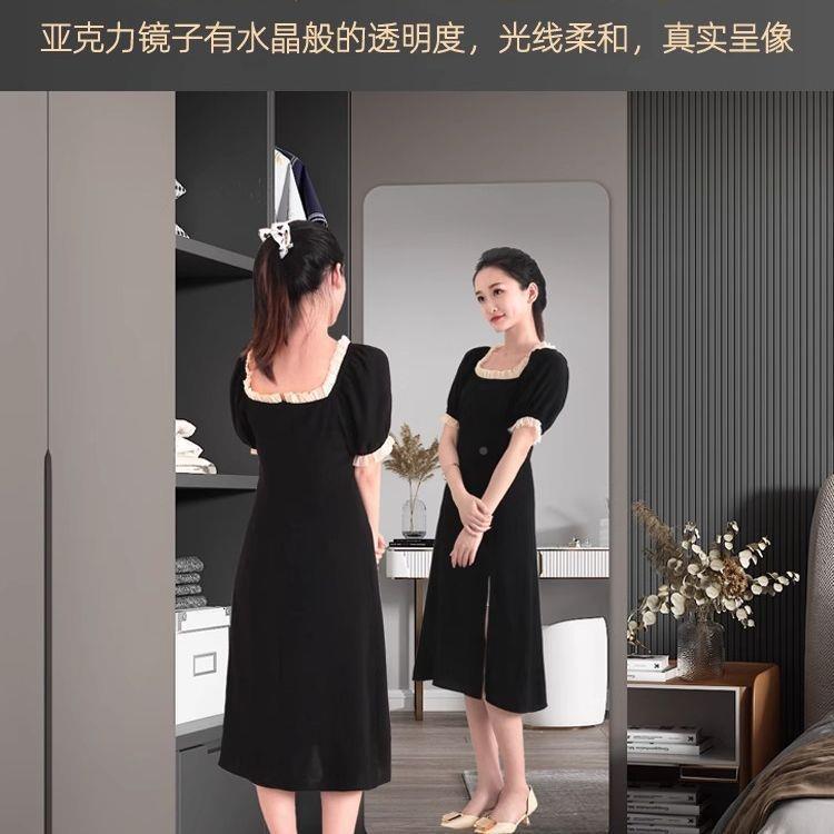 亚克力形全身镜穿衣镜贴柜门镜子贴VHH墙柜自粘高清衣内隐装不变