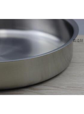 QXC18/10不锈钢蒸鱼盘大圆盘蒸盘30蒸糕4凉皮2盘水果盘2024ZES692