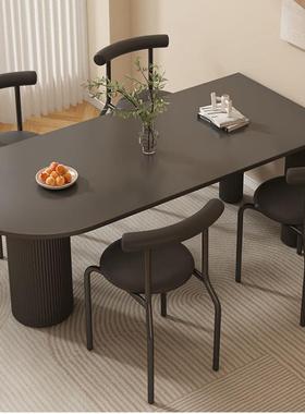 法式餐奶油18469餐桌椅组合小桌户型家用岛一体现代简约宅寂风餐