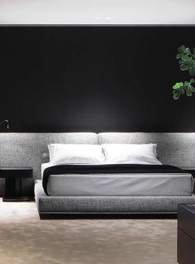 Damoue丹博杜床豆33767腐块软包意双式极简设d计师2b025新款主卧