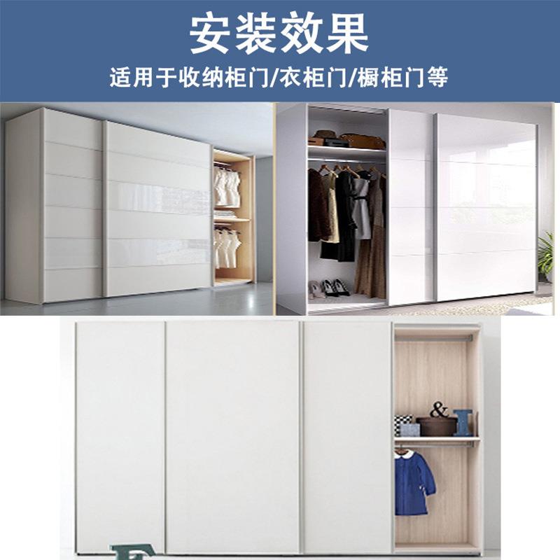 衣柜移门外NYY挂推拉冲路轨轨阻尼缓电视柜平式躺门吊滑轮道五金