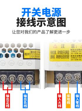 超薄灯专用开v关电膜32698源300W1224v卡布长条软广告内置箱变压