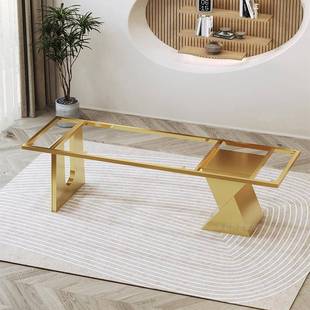 金属桌实木大板桌脚支架设岩板大理石办公67312桌奢石茶台计桌腿