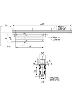 工4652厂直隐藏暗式闭门器防火门配件藏重型自动关门型器方暗销藏