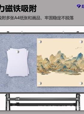 强磁性13717毛毡挂书画板加厚稳固双结面可用可墙可移动A双构不易