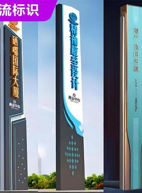 大型不锈钢精神指30627堡垒标识牌园小区指示牌引楼牌商场售部导