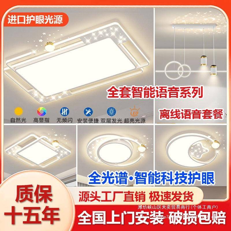 简约灯大气吸顶护灯套客餐组合2025新TOG款具眼长方形厅主灯现代