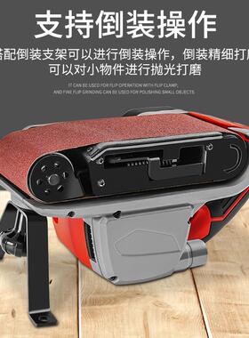 倒装砂带机手式砂光34022机迷打你平面磨机小型砂木纸机抛光机提