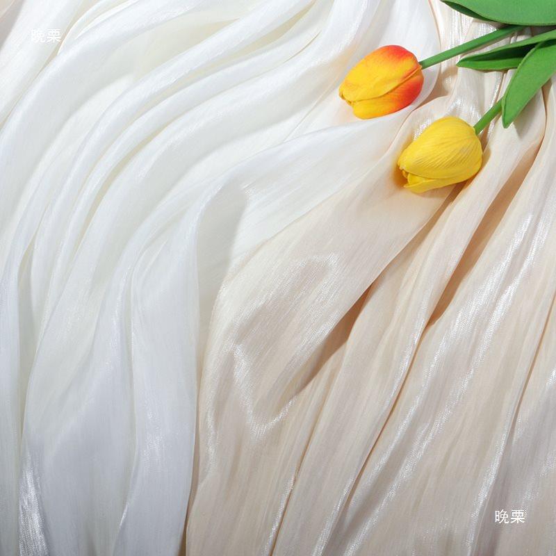 奶油风轻奢品台褶皱缎甜面桌拍摄背景布布氛围感布置餐桌布垒麦太
