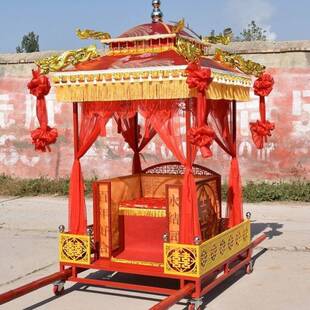 结婚轿花大花轿婚庆中式八KOP抬大轿古轿子抬庆道具轿服装厂家直