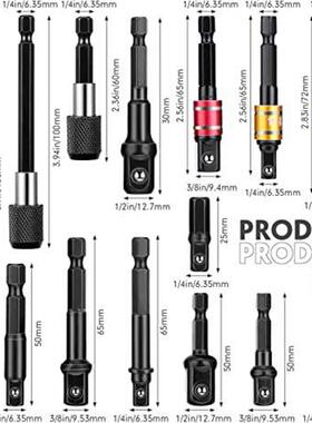 32件套软轴拐角器换000m50m批头延6长杆MKQ扳手转接杆套装