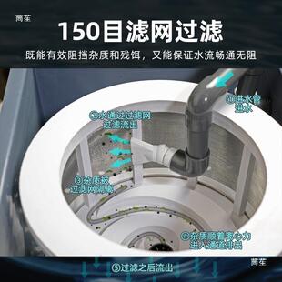 鱼周转箱过滤RAD器鱼转鼓缸微机滤无动力转筒滤网池离心力自动排