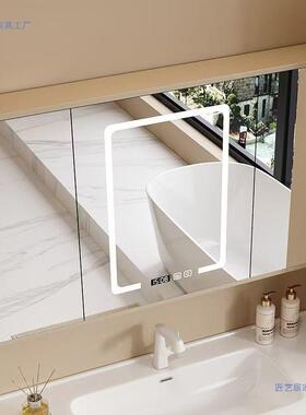 卫OWI镜生间浴木室镜置智能折叠风水镜柜推拉墙式单独实收纳柜物