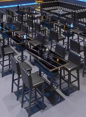 商用酒酒吧沙发清吧桌椅散台合组音乐小馆椅发光桌87432高脚吧台