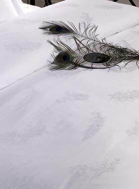 草宾馆床上纯用品棉贡缎提花布件套60支8四0支SH201606酒店专用