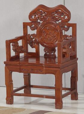 椅背花梨木靠椅鸡木太师翅椅酸枝木62139皇宫圈子椅中式实木主人