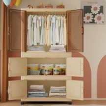 宝童宝衣柜儿衣服整理箱婴用儿50852小衣橱塑家免安装简易收纳储