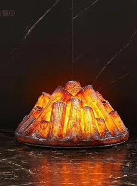 头裸具碳装饰餐厅壁炉欧式摆件火裸堆火焰灯碳炭仿真83904电子道