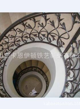 杆欧式手锻梯造锌钢铁艺楼扶手不锈钢工护栏艺术栏厂家安装98314