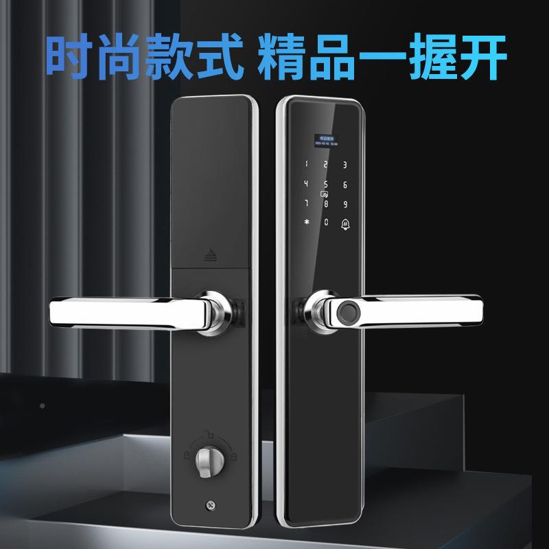 指子A-2纹锁家用防盗电门户外大门不锈钢防水码密刷卡智能锁密码