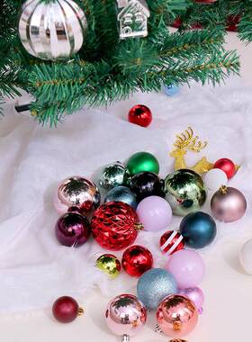 跨境新圣品诞节加装饰品18V0cm密PC圣诞树圣诞球套餐SYCT180家居