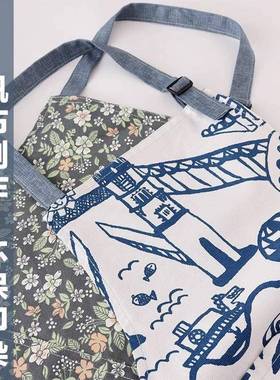 帆季布围裙袖护25899衣厨房家用女款做透气夏防饭油污时尚大无人