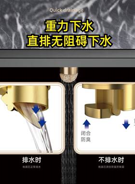 34不锈钢地漏浴地漏防臭0隐室形生间27703专用手工制卫造加厚可镶
