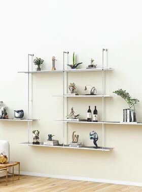 金属吊架壁挂置酒架板墙上装45632饰挂不锈钢铝书架吊架挂悬墙层