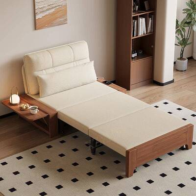 实木沙发床约代多功能两用叠可现折简小户型客厅77240家用新款折