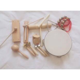 幼儿园奥尔夫打击乐器套装儿童音乐三角铁碰铃沙锤铃鼓双响筒圆舞