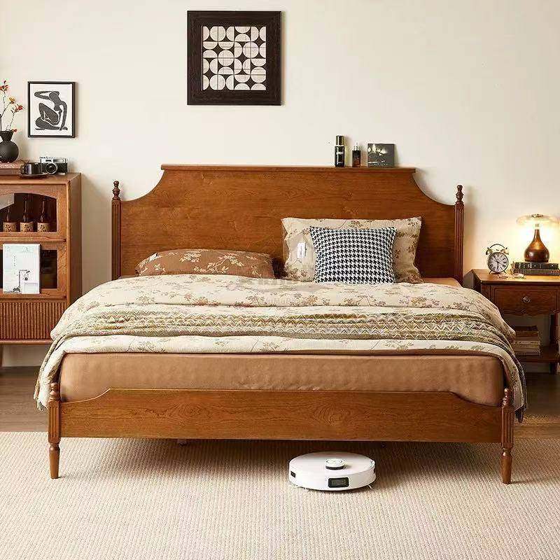 北美樱桃木实木双人床现代简约中古原木风主卧婚床靠背悬浮双人床,机械设备,其他机械设备,淘宝优惠券,粉丝福利购,淘宝优惠卷