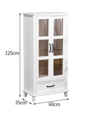 欧式实木式酒柜美复古厅客书柜FTG展柜边柜玻璃门现示代简约功能