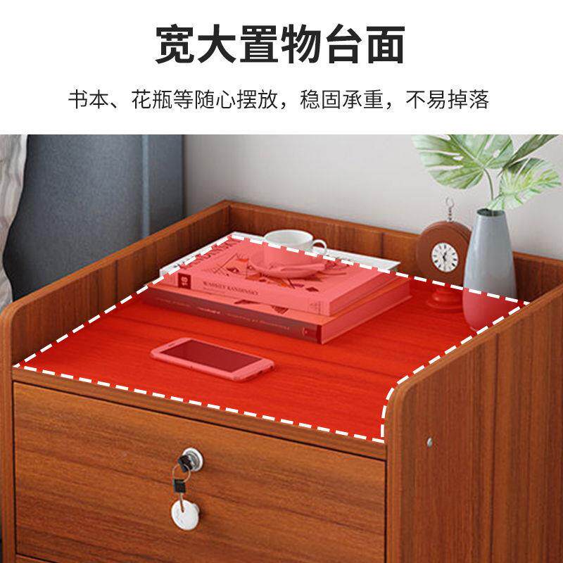 0约A床柜卧室小型现头代简头床边储CDS001物柜收纳置物柜简易床带