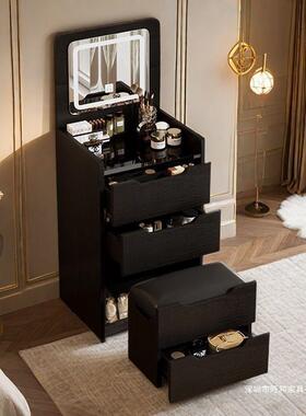 高台端黑色卧室梳妆边翻盖带灯化小妆桌多功能出租房户型收198*18