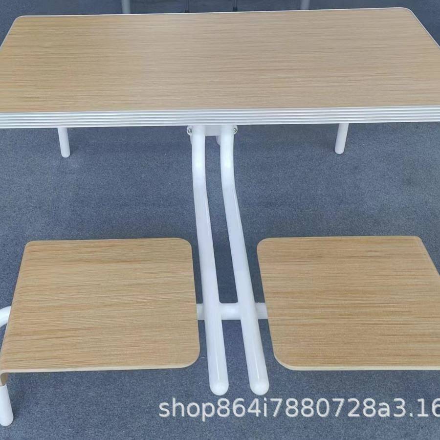 四连四学生饭店EVC堂餐厅体长校方形中式人商用企业连体食堂餐桌